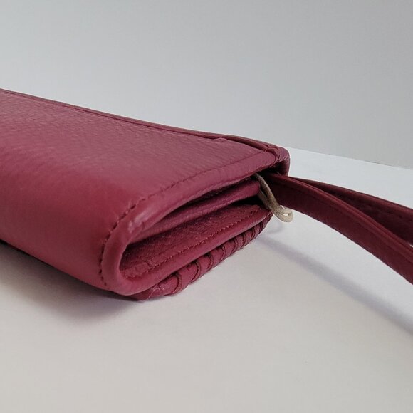 HOBO Era Wristlet Leather Clutch Wallet in Sangria - Picture 11 of 15